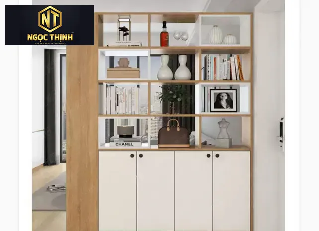 Xưởng Nội Thất Ngọc Thịnh - Vách ngăn phòng khách bằng gỗ công nghiệp Xưởng Nội Thất Ngọc Thịnh - Vách ngăn phòng khách bằng gỗ công nghiệp